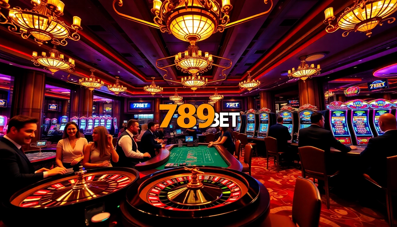 Experience the excitement of 789BET at our live casino with vibrant tables, joyful players, and glamorous gaming!