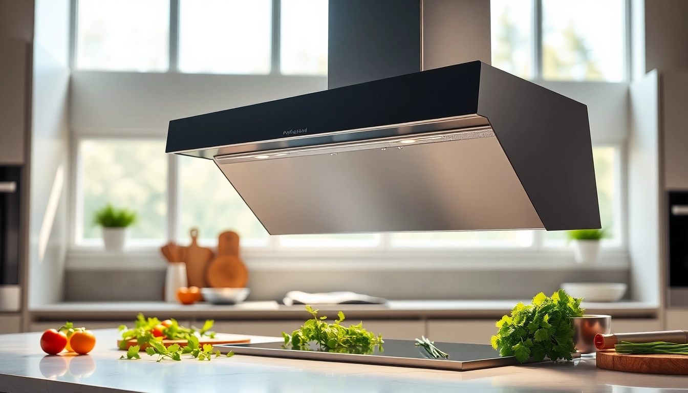 Enhance your cooking experience with a stylish portable cooker hood in a modern kitchen environment.